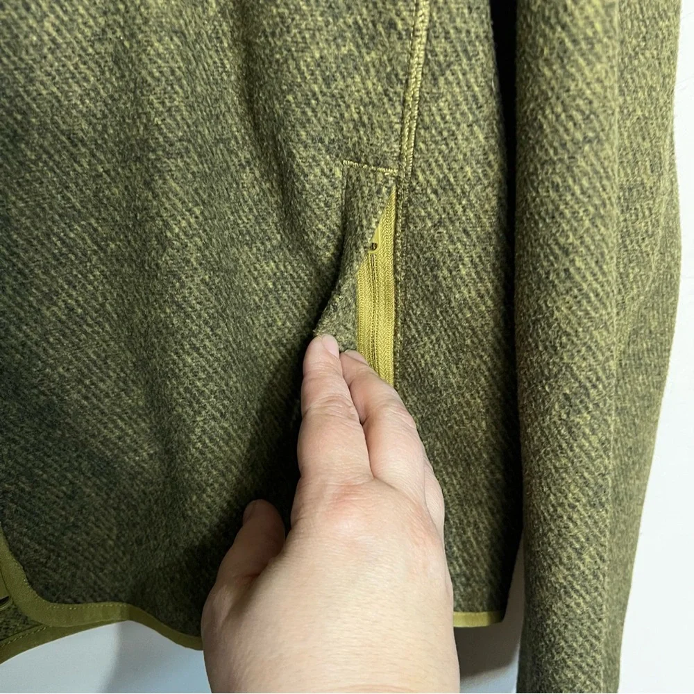 Athleta‎ Stroll Fleece Full Zip Green Heathered Utility Jacket - Picture 6 of 11